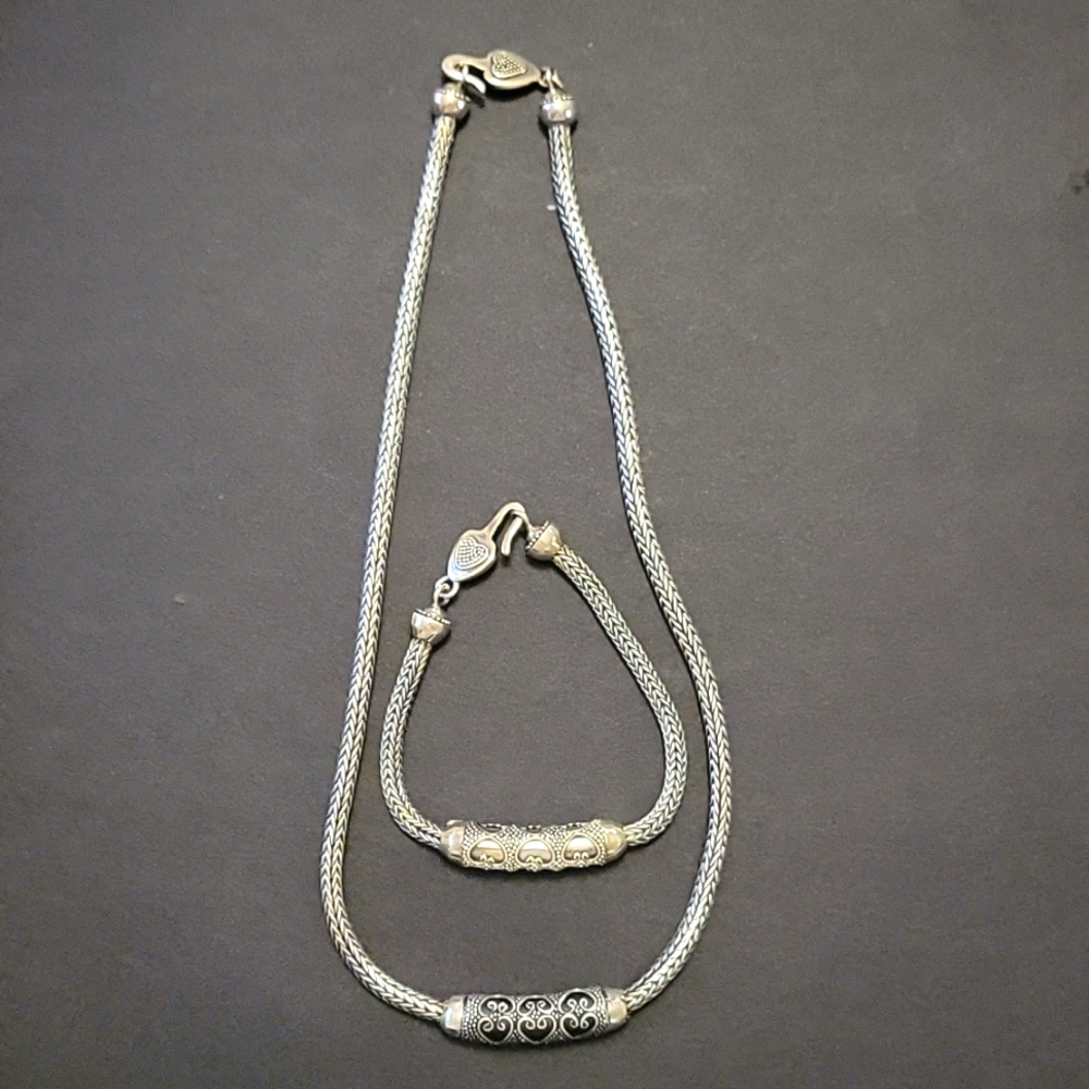Sterling  silver  Brighton  necklace  and matching  bracelet
